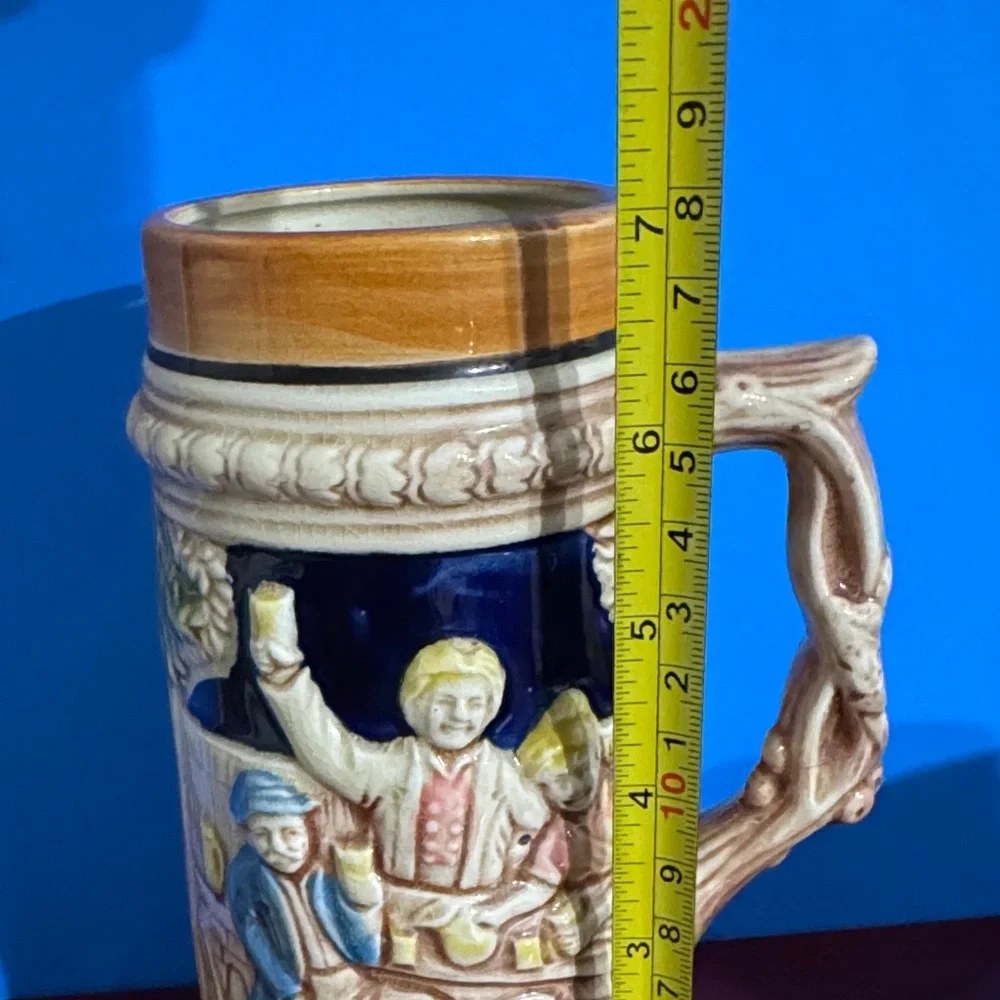 Vintage 1960s German-style ceramic beer stein mug, made in Japan